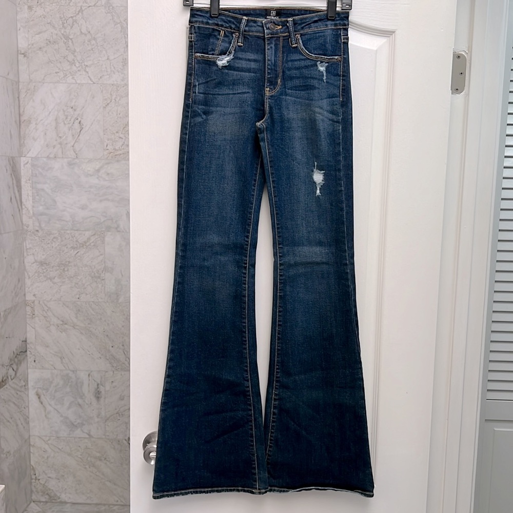 Distressed Boot Cut Jeans